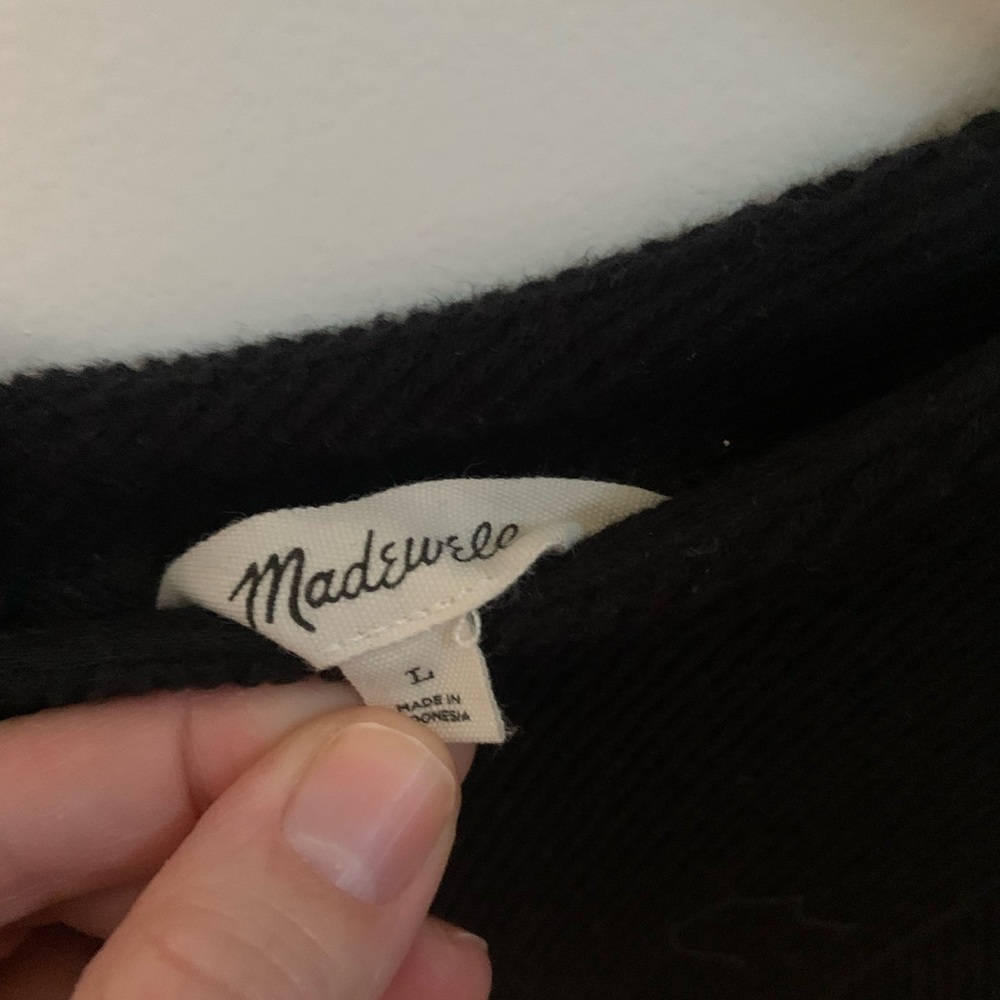 Madewell Ottoman Jacquard Button-Back Top | size M - Picture 3 of 4